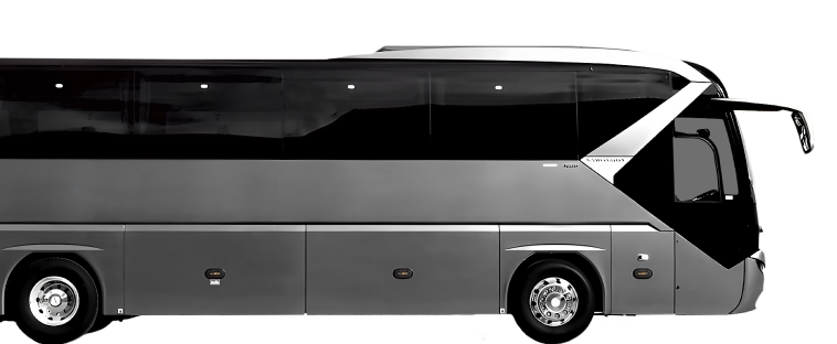 Grey bus Scania